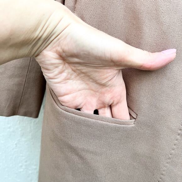 Helmut Lang Long Sleeve Side Cut Out Button Front Long Coat Brown Women's US 6 - Picture 12 of 13